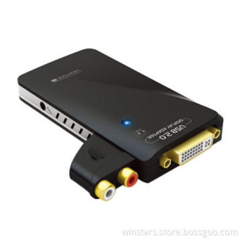USB2.0 to HDMI DVI Multi-display Adapter, Provides Plug-and-play FunctionNew